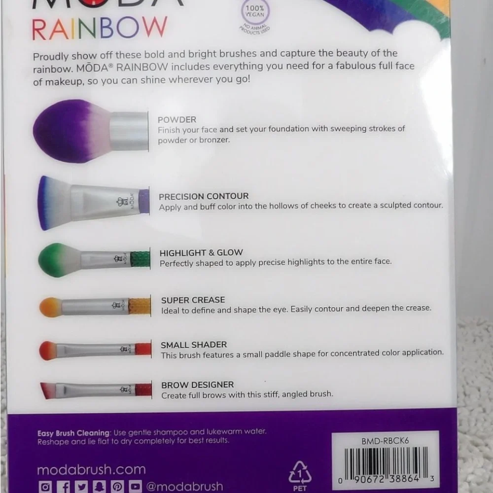 NWT MŌDA Rainbow 6pc Complete Kit. New